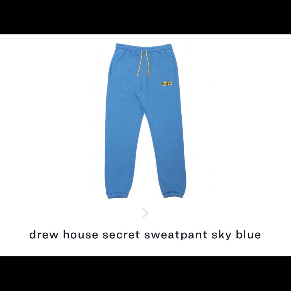 NWT Drew house sky blue sweatpants size medium
